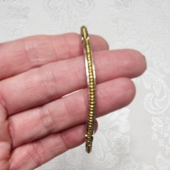 Silpada Designs .925 Sterling Silver and Brass Stretch Bangle B2313 - Picture 3 of 6